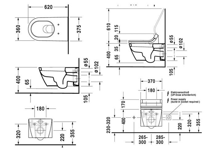 Фото Подвесной унитаз Duravit Starck 2 25330900001-WG