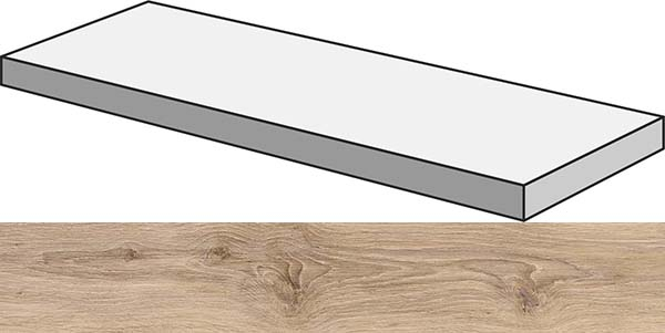 Фото Угловая ступень ECO CHIC ANG.TOP DX NATURALE R правая (PF60006671) 32x120x4.5 от ABK Ceramiche