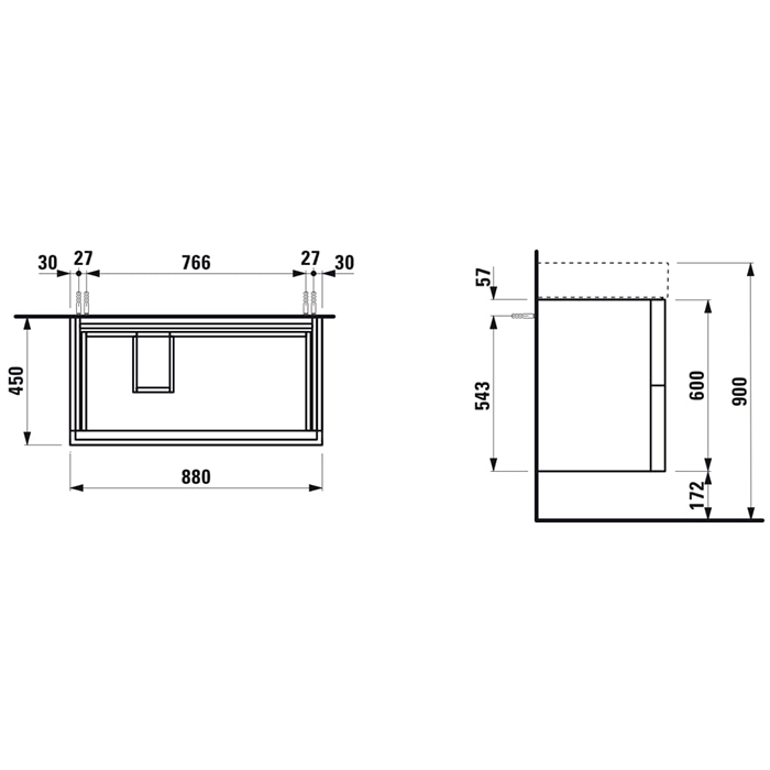 Фото Тумба под раковину Laufen Kartell 88 4.0761.8.033.640.1 белый