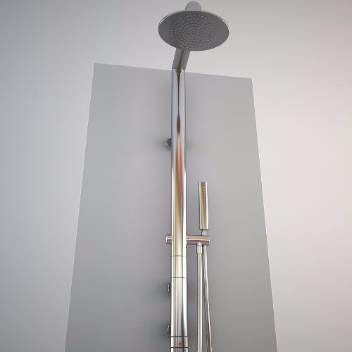 Фото Термостат со штангой, 2 душами и шлангом Gessi Ovale 21635