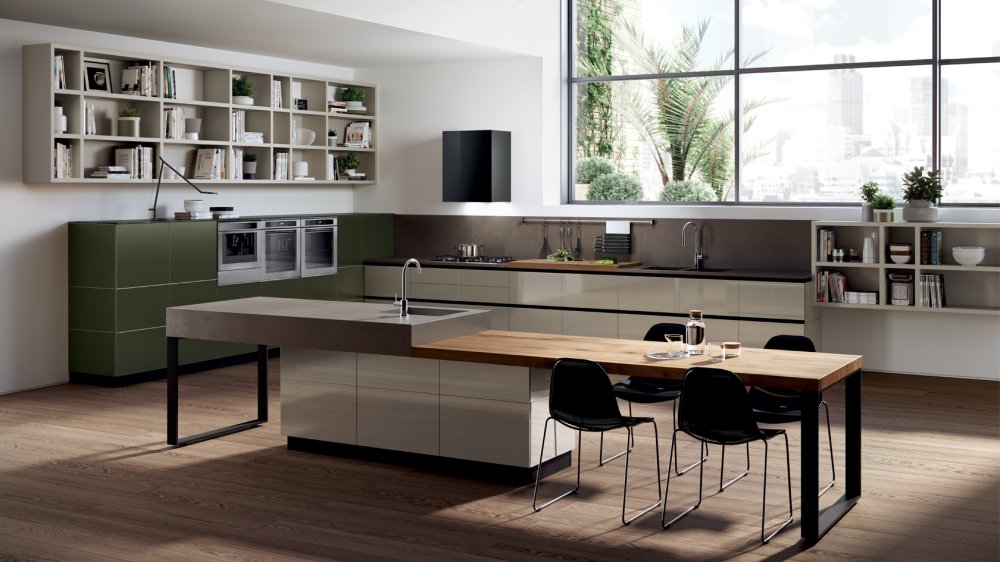 Фото Кухня Scavolini Tetrix прямая 420 см