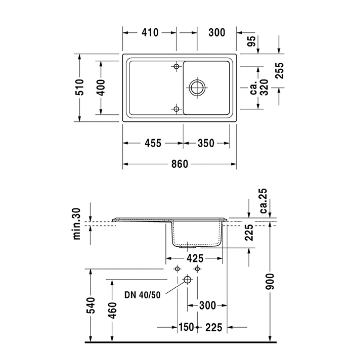 Фото Кухонная мойка Duravit Cassia 50 7513861900 бежевый