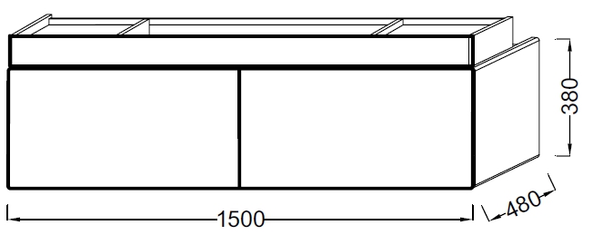 Фото Тумба под раковину Jacob Delafon Terrace 150 EB1189-G1C, белый