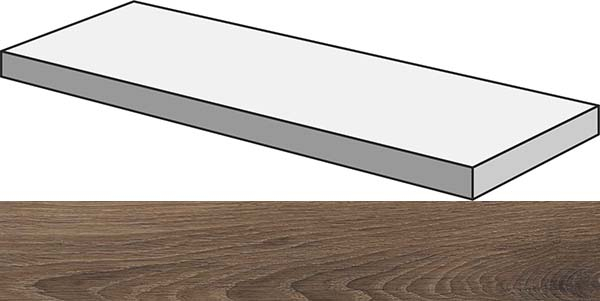 Фото Угловая ступень ECO CHIC ANG.TOP DX BROWN RET правая (PF60006673) 32x120x4.5 от ABK Ceramiche
