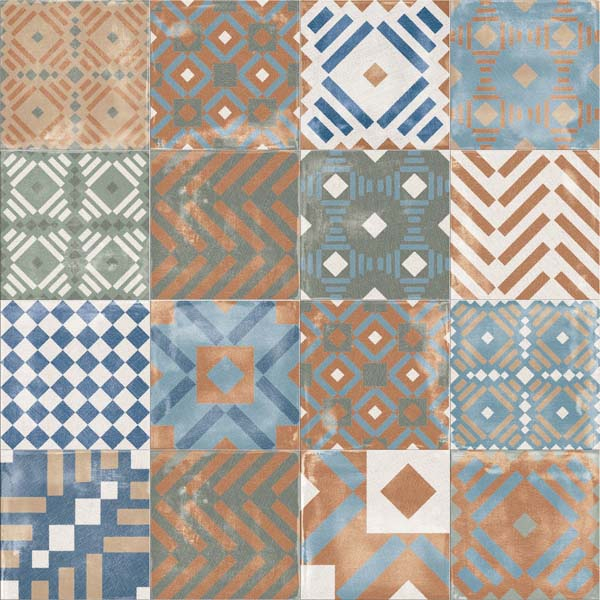 Фото Керамогранит PLAY LABYRINTH MIX MULTICOLOR (PF60003352) 20x20 от ABK Ceramiche