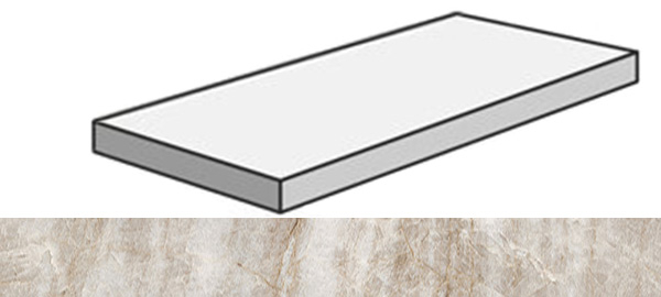 Фото Угловая ступень SENSI GEMS ANG. TOP SX TAJ MAHAL левая (PF60005662) 32x120x4.5x2 от ABK Ceramiche
