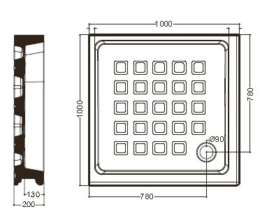 Фото Душевой поддон KERASAN Retro 100x100 1340bi