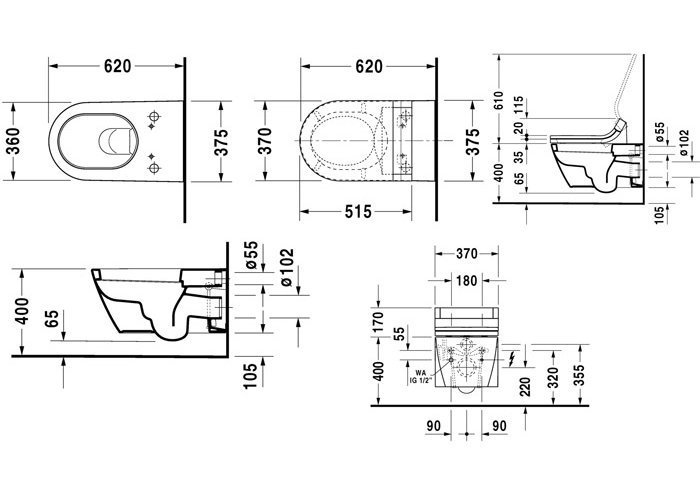 Фото Подвесной унитаз Duravit Starck 2 2533590000