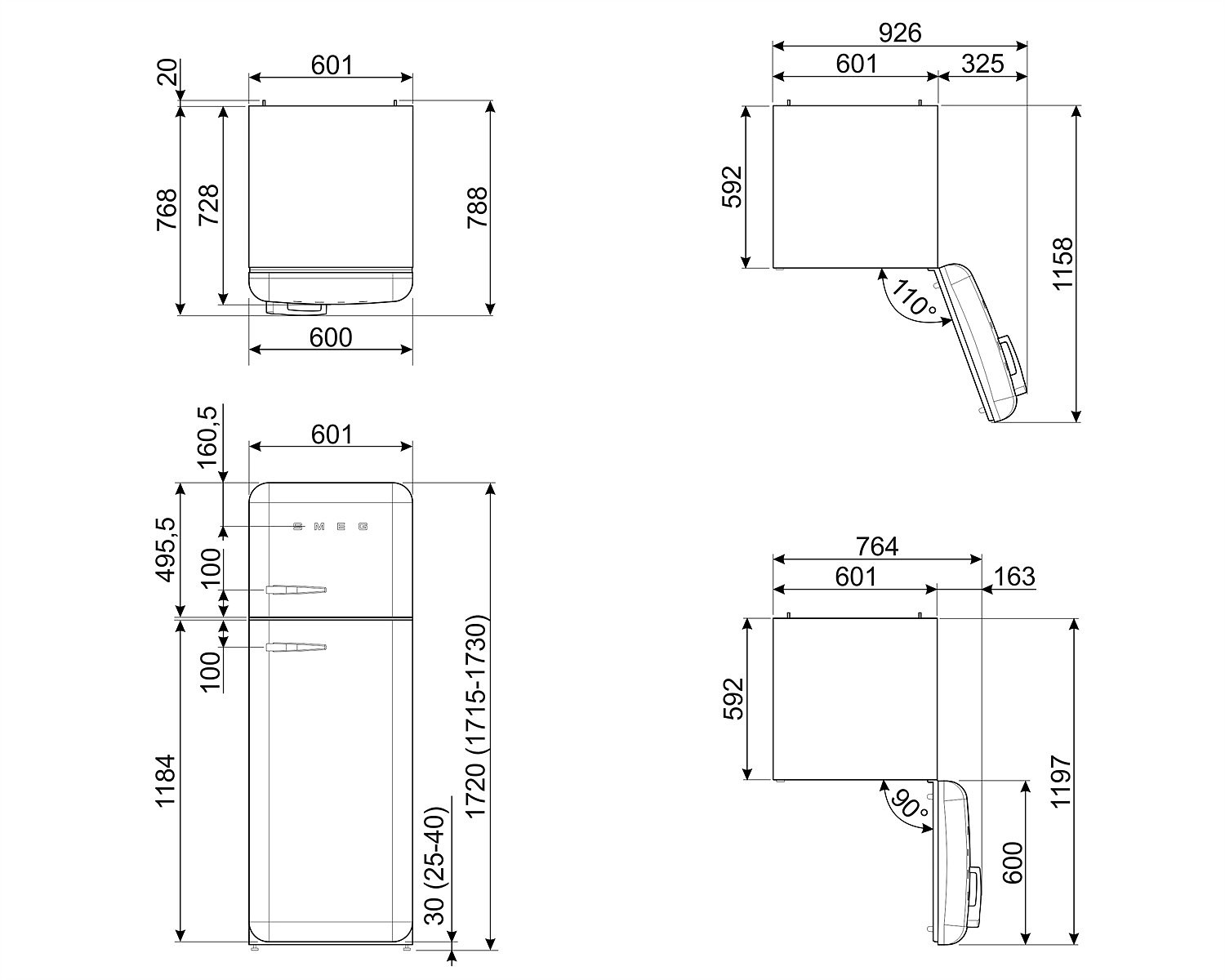 Фото Холодильник Smeg FAB30RSV5