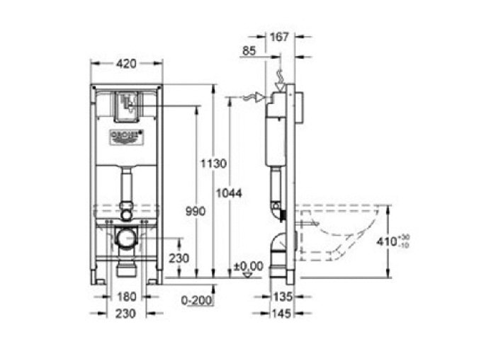 Фото Инсталляция для унитаза Grohe Rapid SL 38713001