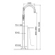 Фото Смеситель для ванны Cisal Slim SM01420040 черный матовый