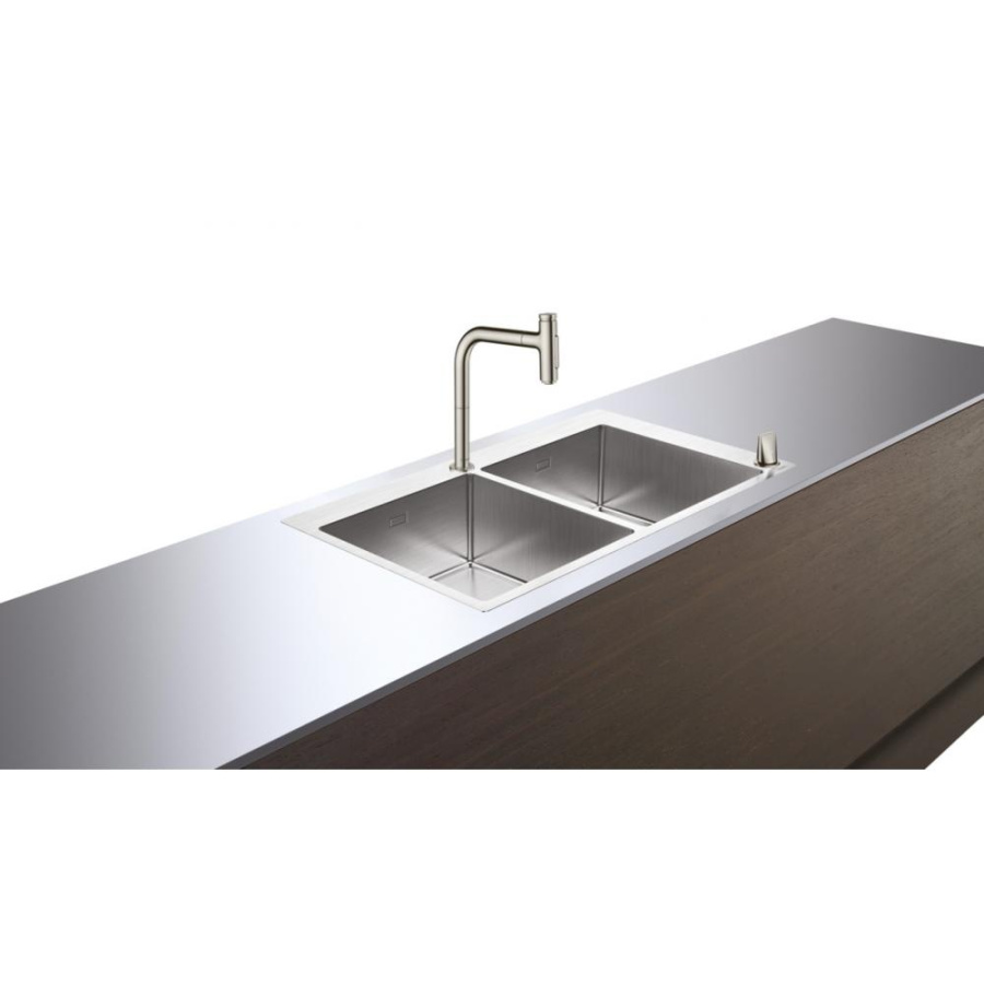 Фото Кухонная комбинация hansgrohe 370/370 C71-F765-10 43203800 сталь
