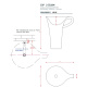 Фото Раковина напольная Artceram Cup OSL004 01 50 70х50х85 см, белый/черный