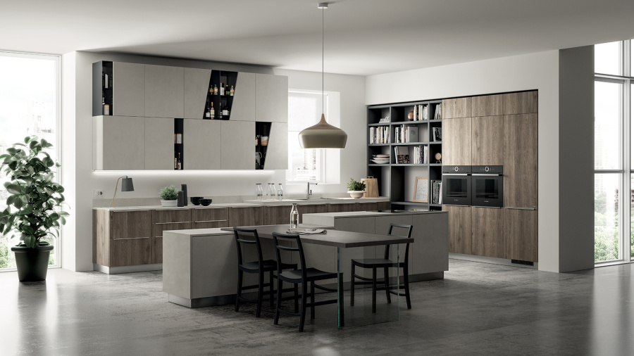 Фото Кухня Scavolini Mood прямая с островом