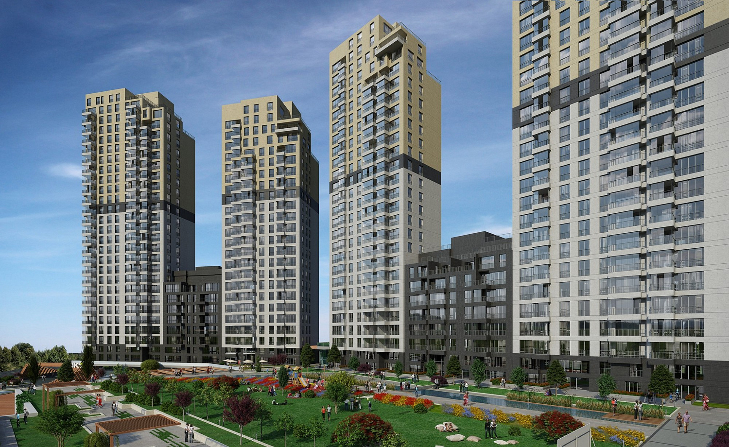 Жилой комплекс с парком и развитой спортивной инфраструктурой