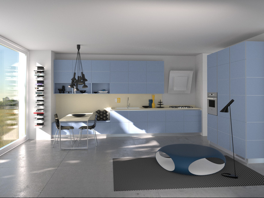 Фото Кухня Scavolini Tetrix прямая 420 см