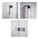 Фото Дверь в нишу Huppe Design Pure 8P0880.087.321 левая, матовое серебро