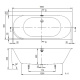 Фото Квариловая ванна Villeroy&Boch Oberon 2.1 180x80 UBQ180OBN9CR00VD01 правая