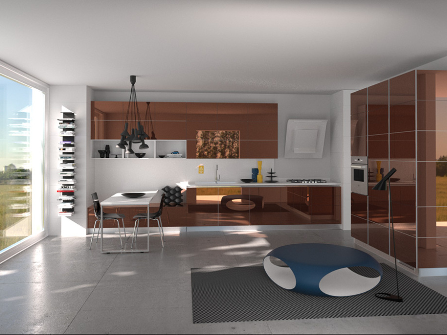 Фото Кухня Scavolini Tetrix прямая 420 см