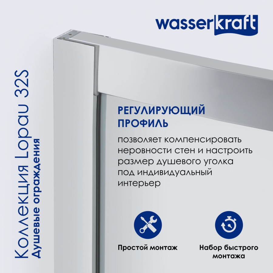 Фото Душевой уголок WasserKRAFT Lopau 32S07L