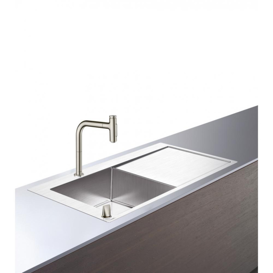 Фото Кухонная комбинация hansgrohe 450 с крылом C71-F450-12 43230800 сталь