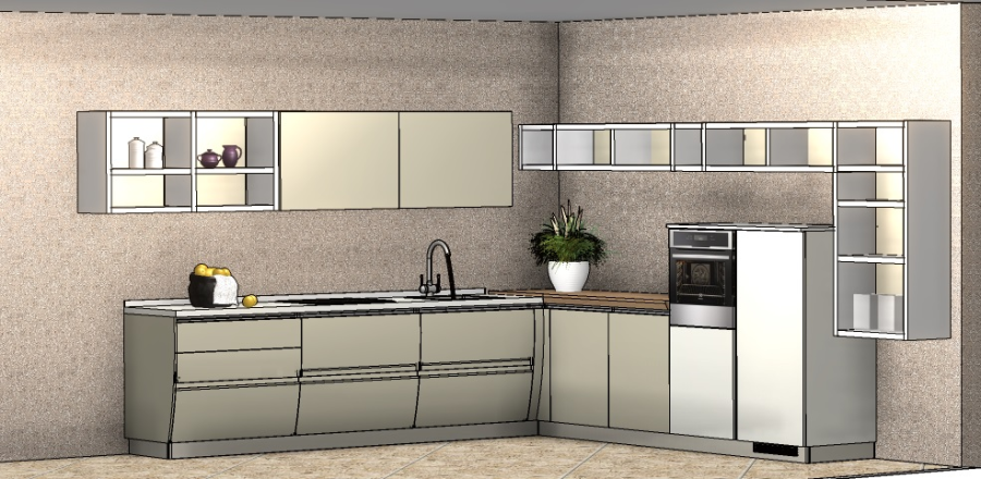 Фото Кухня Scavolini Flux Swing угловая 365 на 368 см