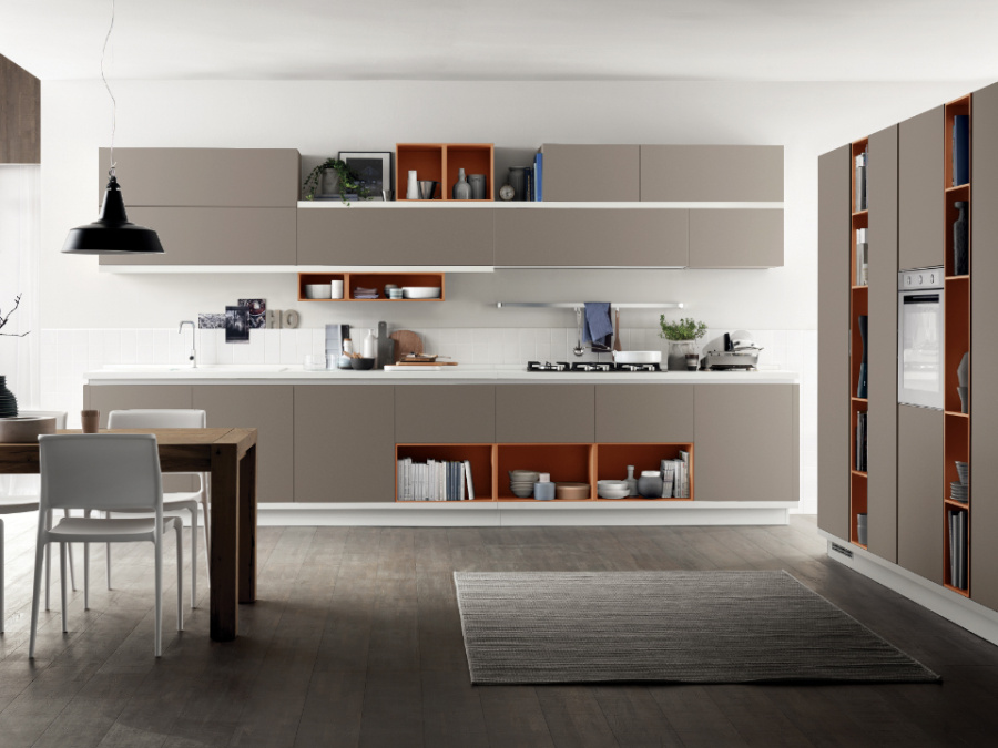 Фото Кухня Scavolini Foodshelf прямая 423 см