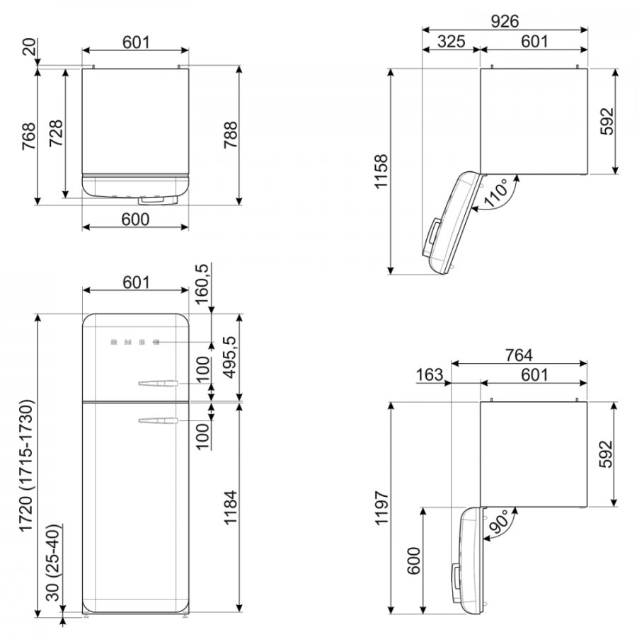 Фото Холодильник Smeg FAB30LWH5