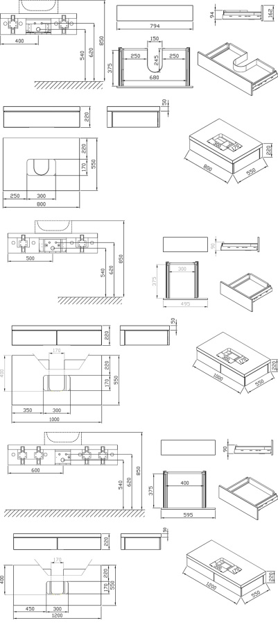 Фото Тумба под раковину Ravak Formy SD 1200 X000001031 белая