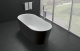 Фото Акриловая ванна BelBagno 180x80 BB71-1800-NERO-W0 черно-белая, без перелива