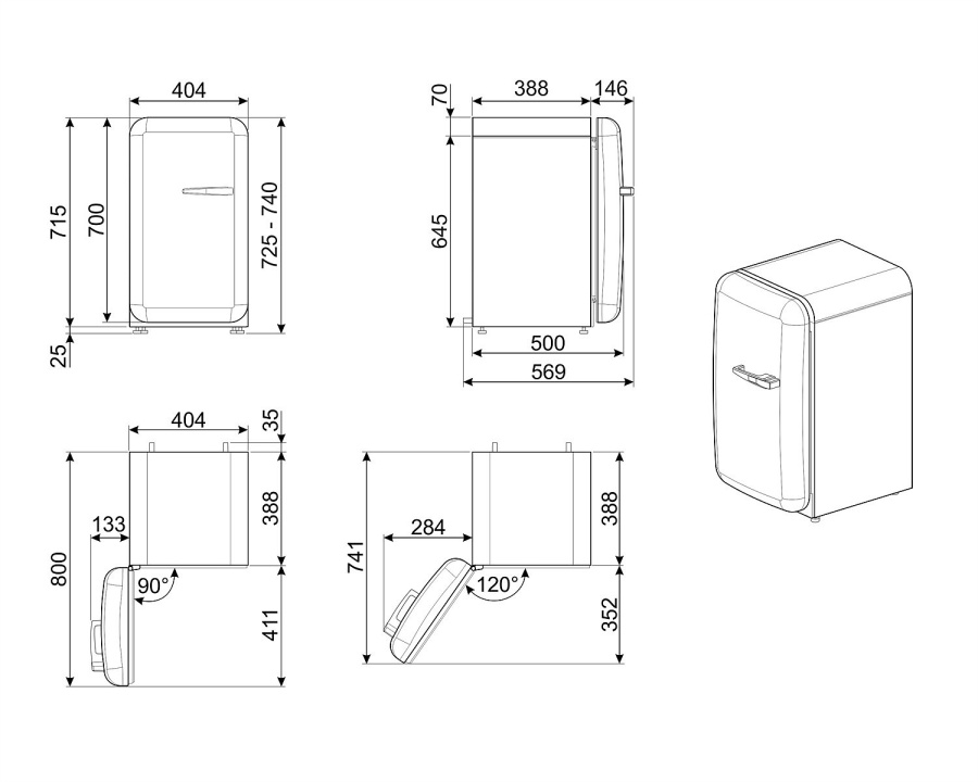Фото Холодильник Smeg FAB5LPK5
