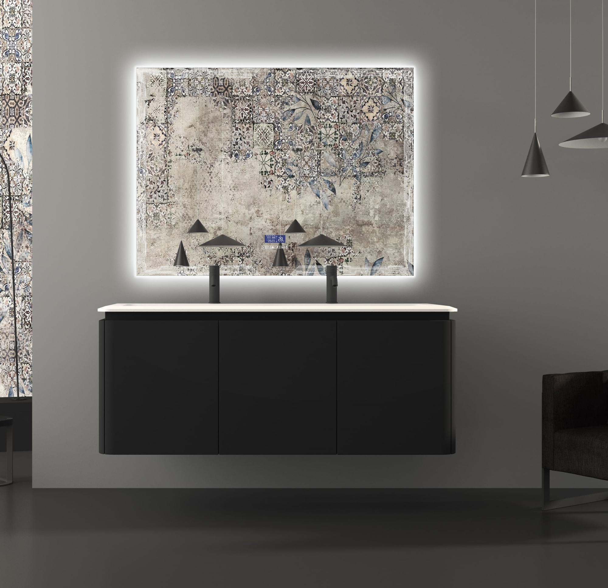 Фото Тумба под раковину Cezares Stylus 140 55231 графит