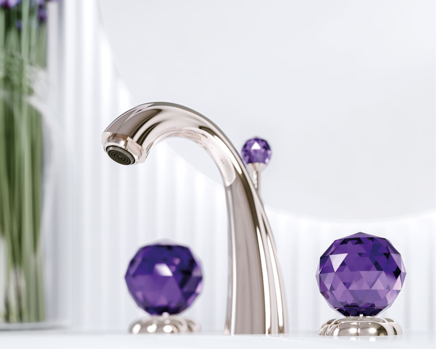 Фото Смеситель для раковины JORGER FLORALE CRYSTAL 600.30.300.000.11