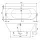 Фото Квариловая ванна Villeroy&Boch Oberon 2.1 180x80 UBQ180OBN9CL00VD01 левая альпийский белый