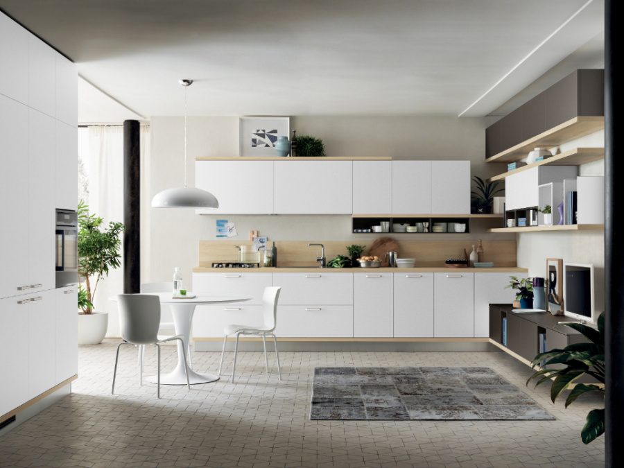 Фото Кухня Scavolini Foodshelf прямая 423 см