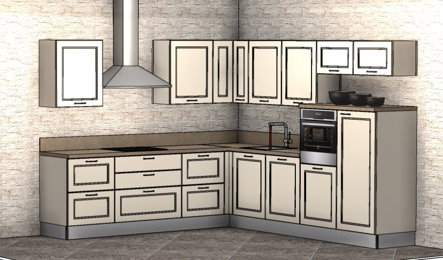 Фото Кухня Scavolini Colony угловая 305 на 275 см