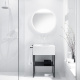 Фото Тумба с раковиной Burgbad Coco 60 SFHQ060 F2843 C0001*1 черно-белая