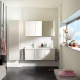 Фото Тумба с раковиной Burgbad Bel 123 SEZV123F0590C0001*2 белая глянцевая