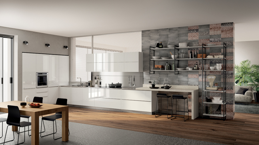 Фото Кухня Scavolini Mood прямая с островом