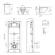 Фото Комплект инсталляция с унитазом и клавишей AM.PM Inspire 2.0 IS450A38.CCC50A белый, черный