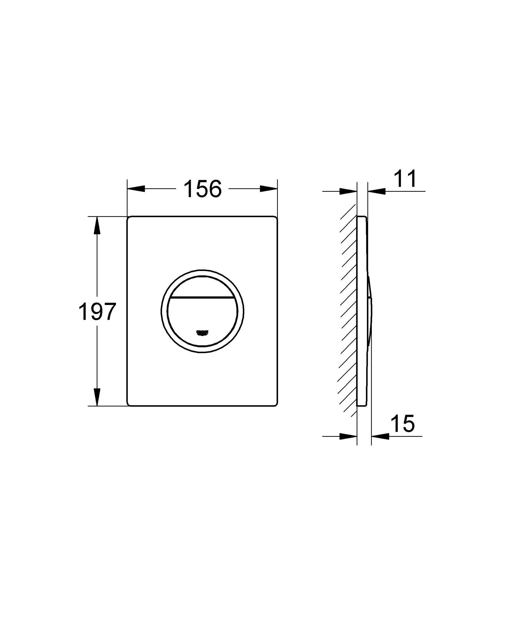 Фото Клавиша смыва Grohe Nova Light 38809000