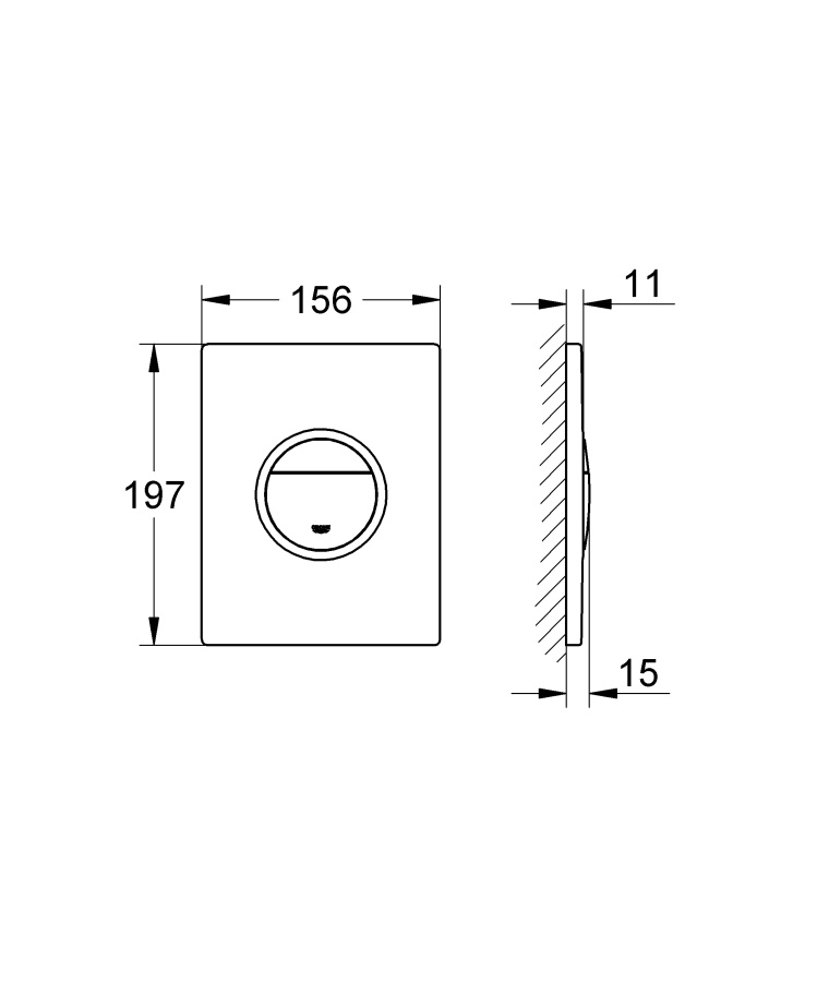 Фото Клавиша смыва Grohe Nova Light 38809000