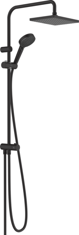 Фото Душевая система hansgrohe Vernis Shape Showerpipe 230 1jet Reno 26282670, матовый черный