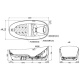 Фото Композитная ванна TOTO ZERO DIMENSION 220х78 PJYD2200PWEE#GW