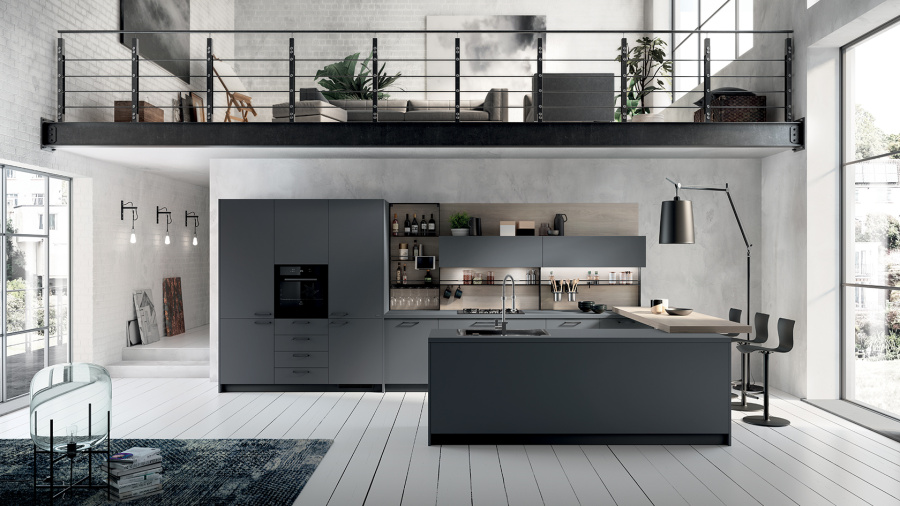 Фото Кухня Scavolini Mood прямая с островом