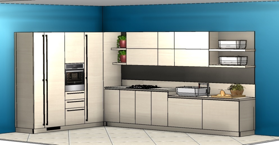 Фото Кухня Scavolini Qi угловая 420 на 270 см