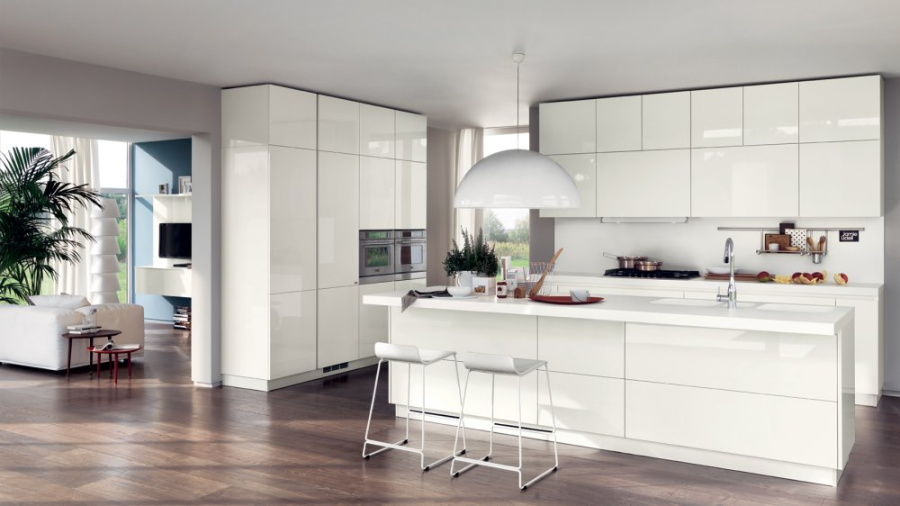 Фото Кухня Scavolini прямая с островом