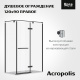 Фото Дверь Roca Acropolis правая с боковой панелью 120х90 ZRU9307903 матовый черный, стекло прозрачное