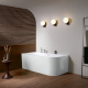 Фото Квариловая ванна Villeroy&Boch Oberon 2.1 180x80 UBQ180OBN9CL00VD01 левая альпийский белый