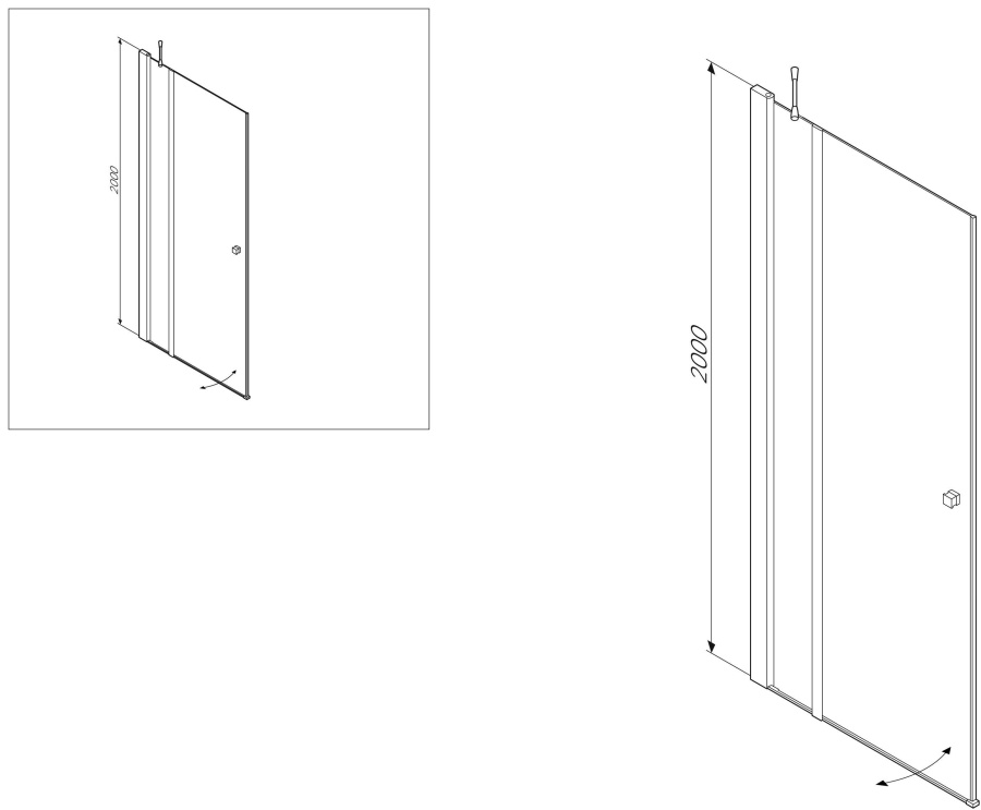 Фото Душевая дверь в нишу AM.PM Inspire W51G-E3D6-200-CT